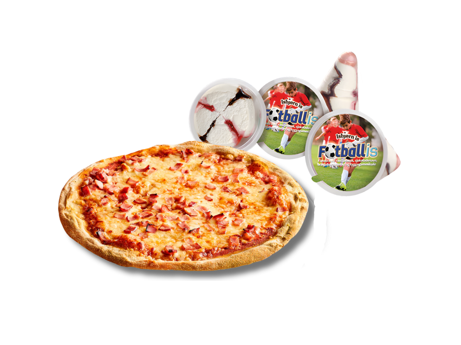 Tonys Pizza Vesuvio + Fotballis